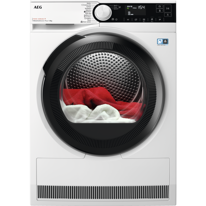 Trummelkuivati soojuspumbaga 9000-seeria AbsoluteCare® Plus 8 kg