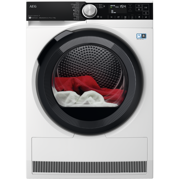 Trummelkuivati soojuspumbaga 9000-seeria AbsoluteCare® Plus ProSteam 9 kg