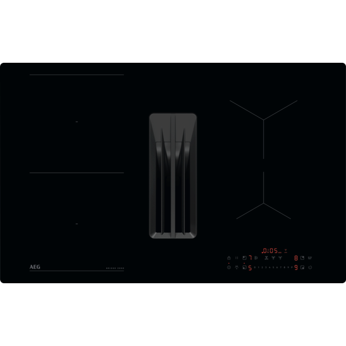 Pliidiplaat õhupuhasti integreeritav 80 cm 6000 Seeria Bridge koos Hob2Hood'iga