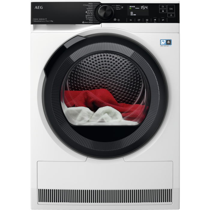Trummelkuivati soojuspumbaga 9000-seeria AbsoluteCare® Plus 9 kg