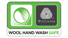 Woolmark green hooldussilt